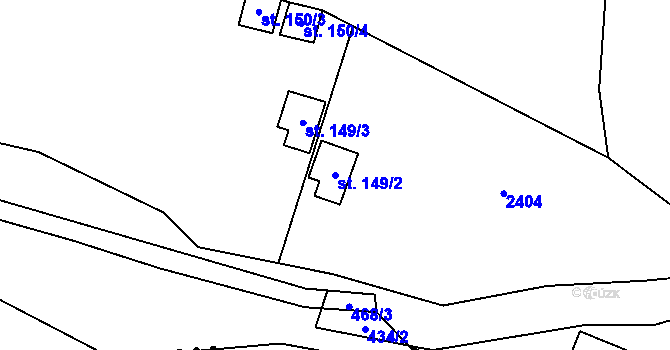 Parcela st. 149/2 v KÚ Suchdol u Konice, Katastrální mapa