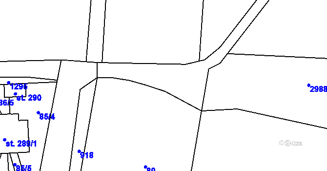 Parcela st. 121 v KÚ Suchdol u Konice, Katastrální mapa