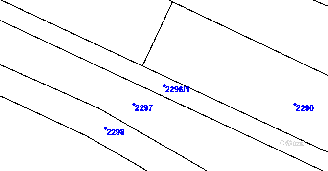 Parcela st. 2296/1 v KÚ Suchdol u Konice, Katastrální mapa