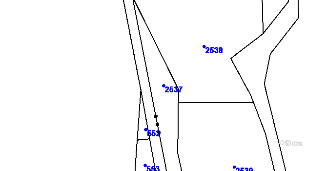 Parcela st. 2537 v KÚ Suchdol u Konice, Katastrální mapa