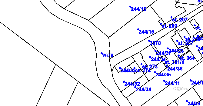 Parcela st. 2679 v KÚ Suchdol u Konice, Katastrální mapa