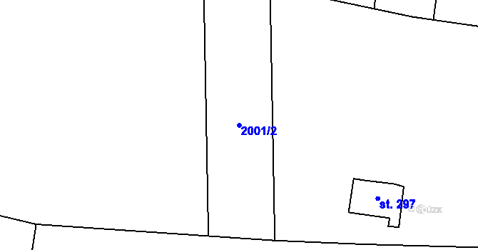 Parcela st. 2001/2 v KÚ Suchdol u Konice, Katastrální mapa