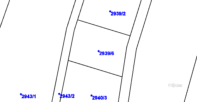 Parcela st. 2939/6 v KÚ Suchdol u Konice, Katastrální mapa