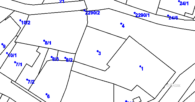 Parcela st. 3 v KÚ Suchdol nad Lužnicí, Katastrální mapa