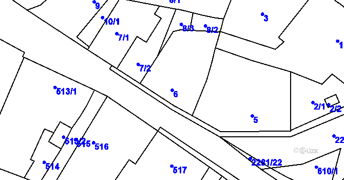 Parcela st. 6 v KÚ Suchdol nad Lužnicí, Katastrální mapa