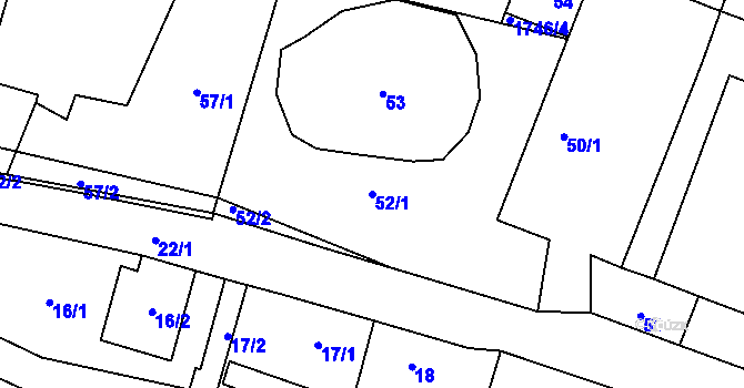 Parcela st. 52/1 v KÚ Suchdol nad Lužnicí, Katastrální mapa