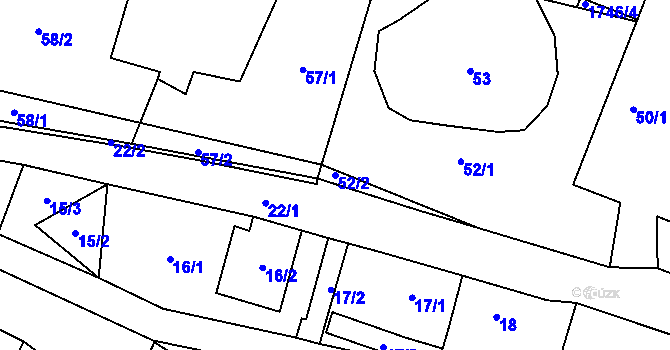 Parcela st. 52/2 v KÚ Suchdol nad Lužnicí, Katastrální mapa