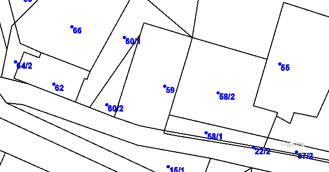 Parcela st. 59 v KÚ Suchdol nad Lužnicí, Katastrální mapa