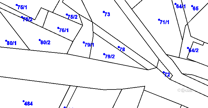Parcela st. 79/2 v KÚ Suchdol nad Lužnicí, Katastrální mapa