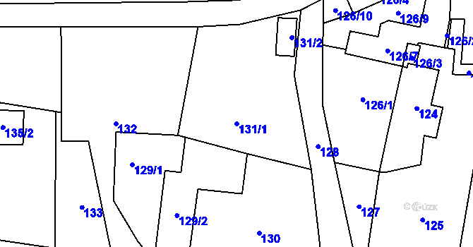 Parcela st. 131/1 v KÚ Suchdol nad Lužnicí, Katastrální mapa