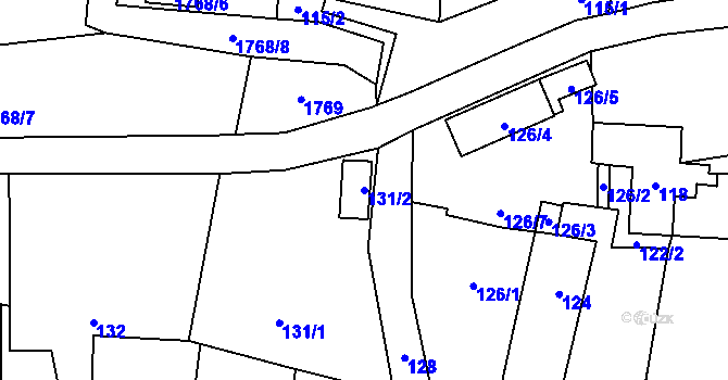 Parcela st. 131/2 v KÚ Suchdol nad Lužnicí, Katastrální mapa