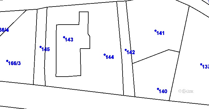 Parcela st. 144 v KÚ Suchdol nad Lužnicí, Katastrální mapa