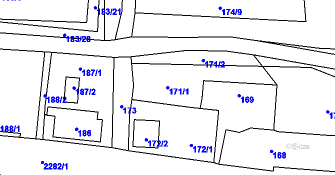 Parcela st. 171/1 v KÚ Suchdol nad Lužnicí, Katastrální mapa