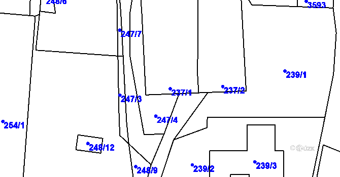 Parcela st. 237/1 v KÚ Suchdol nad Lužnicí, Katastrální mapa