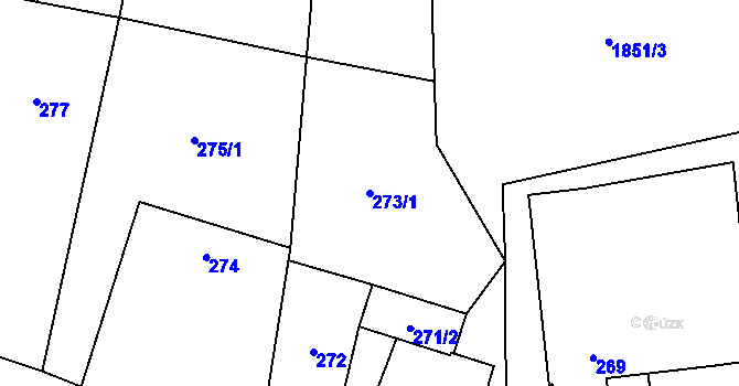 Parcela st. 273/1 v KÚ Suchdol nad Lužnicí, Katastrální mapa