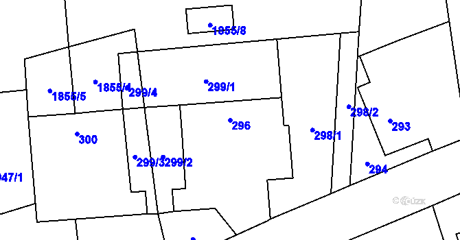 Parcela st. 296 v KÚ Suchdol nad Lužnicí, Katastrální mapa