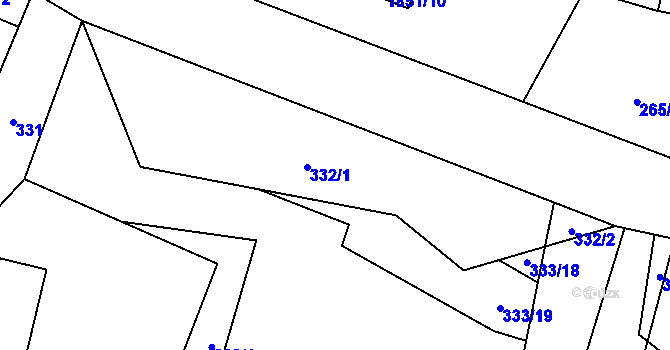 Parcela st. 332 v KÚ Suchdol nad Lužnicí, Katastrální mapa