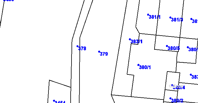 Parcela st. 379 v KÚ Suchdol nad Lužnicí, Katastrální mapa