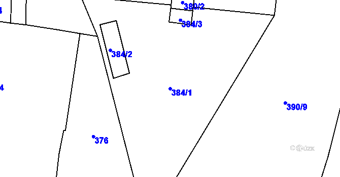Parcela st. 384/1 v KÚ Suchdol nad Lužnicí, Katastrální mapa