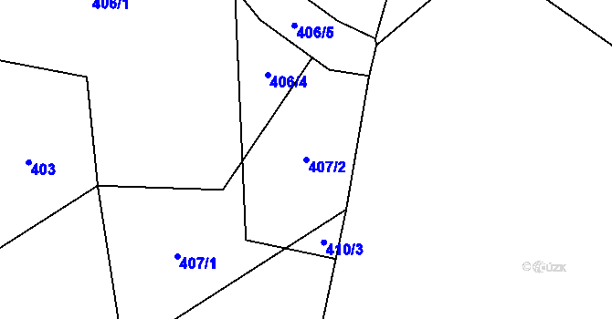 Parcela st. 407/2 v KÚ Suchdol nad Lužnicí, Katastrální mapa