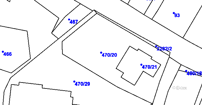 Parcela st. 470/20 v KÚ Suchdol nad Lužnicí, Katastrální mapa