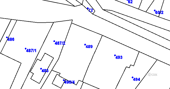 Parcela st. 489 v KÚ Suchdol nad Lužnicí, Katastrální mapa