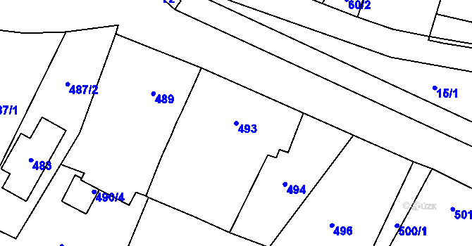 Parcela st. 493 v KÚ Suchdol nad Lužnicí, Katastrální mapa