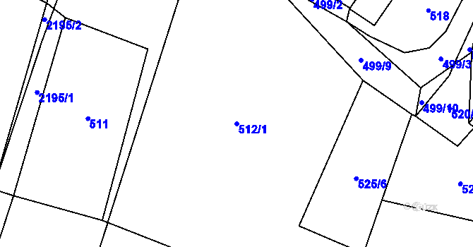 Parcela st. 512/1 v KÚ Suchdol nad Lužnicí, Katastrální mapa