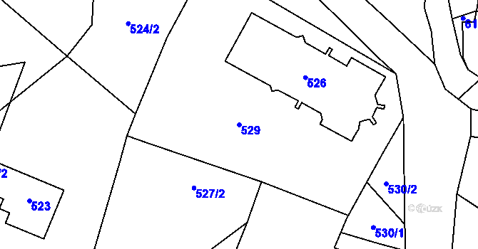 Parcela st. 529 v KÚ Suchdol nad Lužnicí, Katastrální mapa