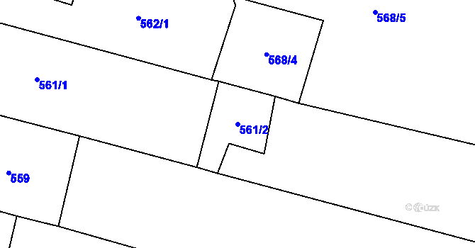 Parcela st. 561/2 v KÚ Suchdol nad Lužnicí, Katastrální mapa