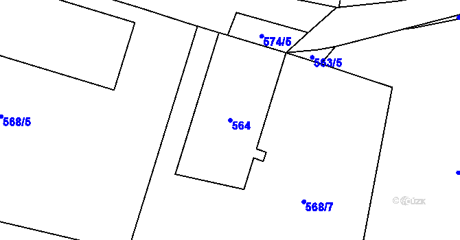 Parcela st. 564 v KÚ Suchdol nad Lužnicí, Katastrální mapa