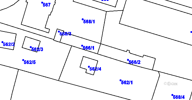 Parcela st. 566 v KÚ Suchdol nad Lužnicí, Katastrální mapa