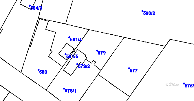 Parcela st. 579 v KÚ Suchdol nad Lužnicí, Katastrální mapa