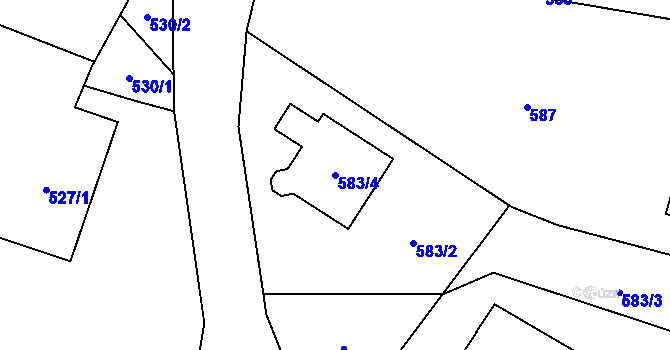 Parcela st. 583/4 v KÚ Suchdol nad Lužnicí, Katastrální mapa