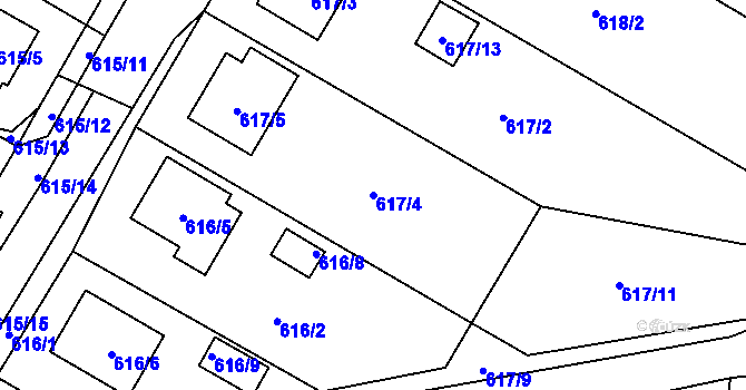 Parcela st. 617/4 v KÚ Suchdol nad Lužnicí, Katastrální mapa