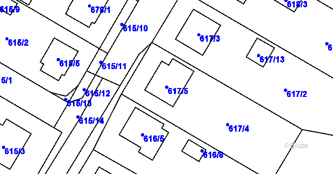 Parcela st. 617/5 v KÚ Suchdol nad Lužnicí, Katastrální mapa