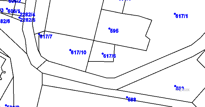 Parcela st. 617/6 v KÚ Suchdol nad Lužnicí, Katastrální mapa