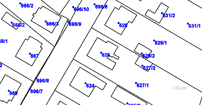 Parcela st. 626 v KÚ Suchdol nad Lužnicí, Katastrální mapa
