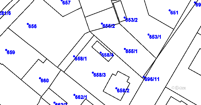 Parcela st. 658/4 v KÚ Suchdol nad Lužnicí, Katastrální mapa