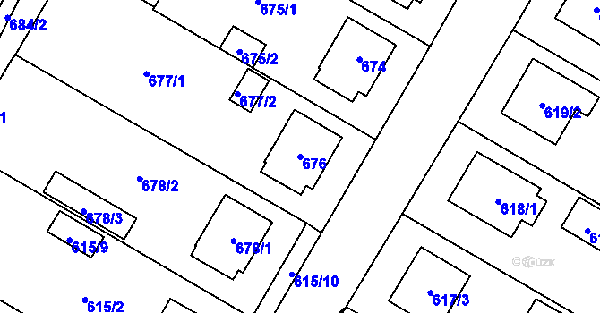 Parcela st. 676 v KÚ Suchdol nad Lužnicí, Katastrální mapa