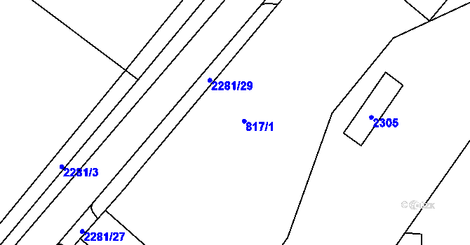 Parcela st. 816 v KÚ Suchdol nad Lužnicí, Katastrální mapa