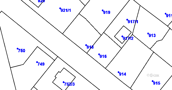 Parcela st. 918 v KÚ Suchdol nad Lužnicí, Katastrální mapa