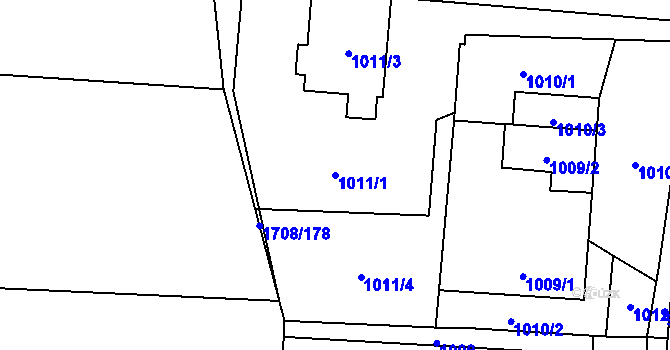 Parcela st. 1011/1 v KÚ Suchdol nad Lužnicí, Katastrální mapa