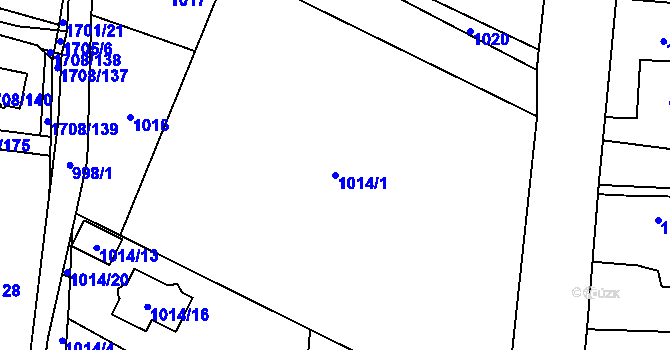 Parcela st. 1014/1 v KÚ Suchdol nad Lužnicí, Katastrální mapa