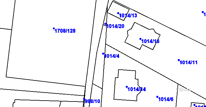 Parcela st. 1014/4 v KÚ Suchdol nad Lužnicí, Katastrální mapa