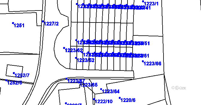 Parcela st. 1223/56 v KÚ Suchdol nad Lužnicí, Katastrální mapa