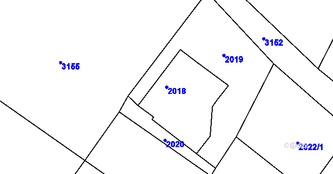 Parcela st. 2018 v KÚ Suchdol nad Lužnicí, Katastrální mapa