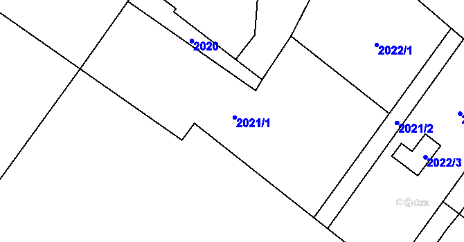 Parcela st. 2021 v KÚ Suchdol nad Lužnicí, Katastrální mapa