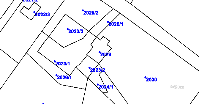 Parcela st. 2029 v KÚ Suchdol nad Lužnicí, Katastrální mapa