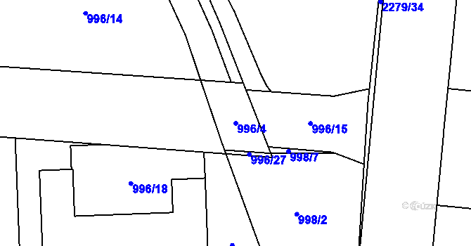 Parcela st. 996/4 v KÚ Suchdol nad Lužnicí, Katastrální mapa
